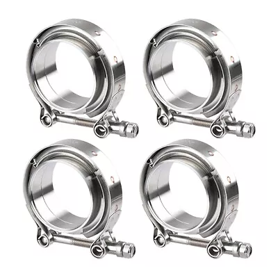 4X 2.5'' V-Band Mild Steel Flange & Clamp Kit For Turbo Exhaust Pipe New • $37.99
