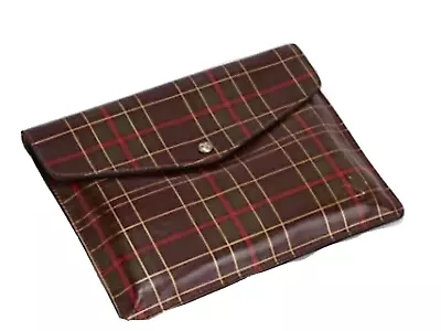 Patricia Nash Autumn Plaid Midi Leather IPad Case 10.25   W X  8.125  H NEW • £66.40