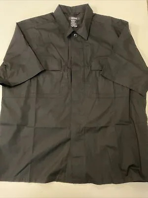 5.11 Tactical Men's Taclite Short Sleeve TDU Shirt 71339 - Black 2XL • $28.50