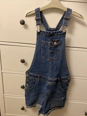 £2.99 • Buy Girls M&S Blue Ripped Shorts Denim Dungarees Age 11-12 Years