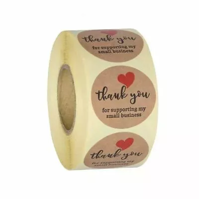 Round Thank You For Supporting My Small Business Hand Made Labels Stickers Gift • £1.29