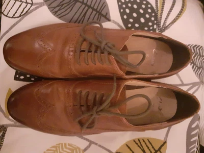 £19.99 • Buy Clarks Ladies HAMBLE OAK Dark Tan Leather Brogue Shoes, Size 5.5