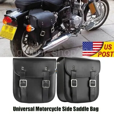 $63.06 • Buy PU Leather Side Tool Saddle Bag For Yamaha V-Star XVS 250 650 950 1100 1300