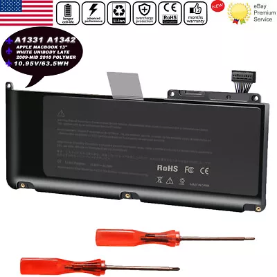 Battery A1331 For Apple MacBook 13  A1342 (White Unibody Late 2009-Mid 2010) PC • $43.06