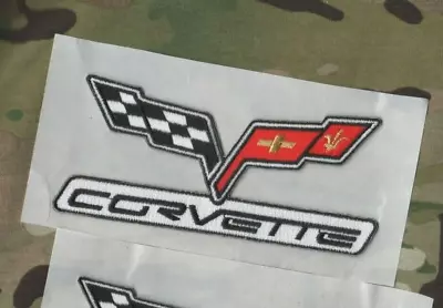 CORVETTE RACING VETTE PERFORMANCE PARTS C-6 5  LOGO EMBLEM Stick-on PATCH • $7.99