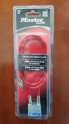 Master Lock Padlock Cable Lock 3' (BRAND NEW) • $10