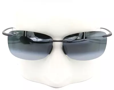 New Maui Jim AKAU Matte Gray Polarized Rimless Sunglasses 442-11M $199 • $159.20