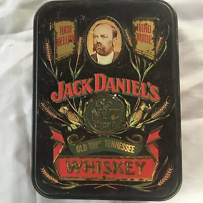 Jack Daniels Old Time Tennessee No 7 Whiskey Tin Box Hudson Scott & Sons Vintage • $19.99