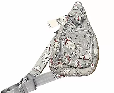 Vera Bradley Iconic Mini Sling Backpack Beary Merry Polar Bears NWT 26761P61 • $27.50