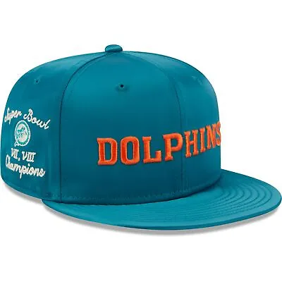 New Era 9Fifty Snapback Cap - SATIN SCRIPT Miami Dolphins • £39.90