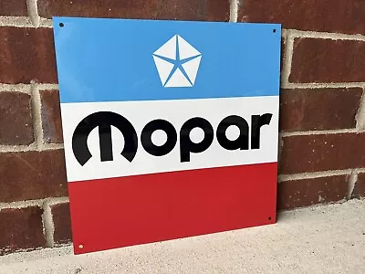 MOPAR Vintage Logo Advertising Garage Sign Baked Chrysler • $20
