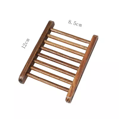 Natural Environmen Wood Storage Soap Rack Plate Box Soap Dish Tray Holder Shower • £2.89