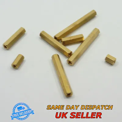 Female-Female M4 Spacer Pillar Thread Hexagonal Brass PCB Studs Standoff Hex • £4.40