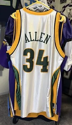 Ray Allen Authentic Seattle SuperSonics Vintage Reebok Jersey Size 48 NWT • $175
