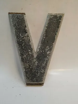 Vintage DRIVE-IN Movie Theatre MARQUEE LETTER - V - Black Metal 22cm Cinema Sign • $11.06