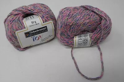 2 Skeins Schachenmayr Nomotta - Toy #33 Clown Moul Cotton Blend Yarn • $7.25