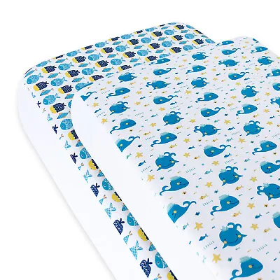 $15.99 • Buy Standard Crib Mattress Sheets For Baby Ultra Soft Covers 2 Pack 52”x28” 