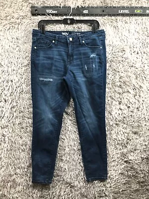 Mossimo Mid Rise Skinny Jeans Size 12 Womens Medium Wash Blue • $9.21