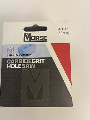 Morse Carbide Grit Hole Saw 3-1/4  83mm Specialty Masonry • $14.99