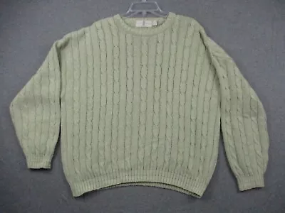 Vintage River Trader Sweater XL Men's Ivory Fisherman Textured Baggy USA 90s • $19.86