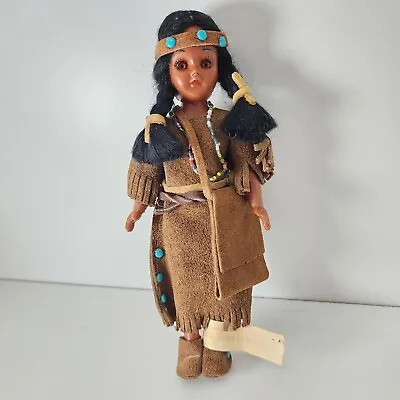  Handmade Native American Doll W/Papoose & Baby 8 T  Made By Oglala Sioux Tribe • £17.52