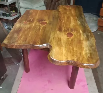 Wooden Rustic Handmade Ruff Cut Boards Live Edge Pine  Coffee NEW 1 /10/24 • $172.72