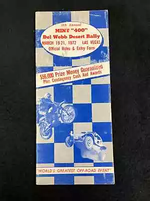 1972 Mint  400  Del Webb Desert Rally Las Vegas Official Rules & Entry Form • $24.99