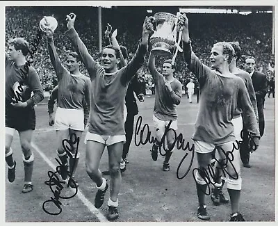 Everton Players Celebrate With The FA Cup 1966  - Signed X Four 10x8 Photograph • £29.50