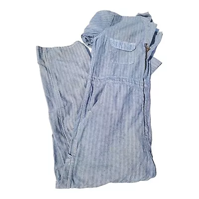 VINTAGE WRANGLER Big Ben Coveralls OverallsvDenim Herringbone USA 44 Regular  • $38