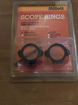 Millett Scope Rings Smooth Matte Finish Standard Low 1 Inch • $27.95