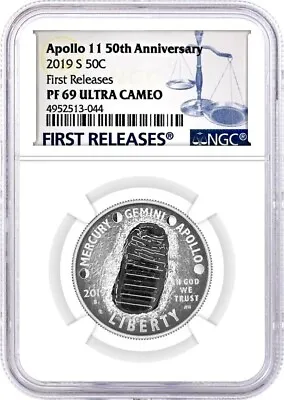 2019 S 50C Apollo 11 50th Anniversary Half Dollar NGC PF69 UCAM First Releases • $5.50