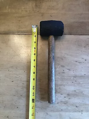 Vintage Rubber Mallet Tool Hammer 12  Long With Wooden Handle - Original & Works • $4.99