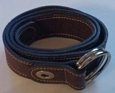 Lacoste Womens Leather Belt Brown Size 30  / 75cm • £14.99