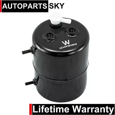 2000ML Aluminum Alloy Brake Vacuum Reservoir Tank Can W/ Mounts Fittings 2L • $59