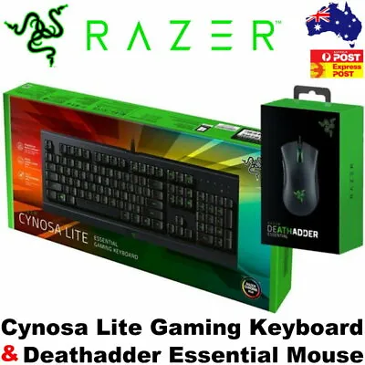 $139.95 • Buy Razer Cynosa Lite Gaming Keyboard & Deathadder Essential Gaming Mouse Combo