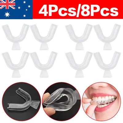 $6.99 • Buy 4/8x Teeth Whitening Mouth Trays Plastic Custom Self Mould Thermo Clear Guards 