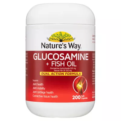 NATURE'S WAY GLUCOSAMINE & FISH OIL 200s • $30.99