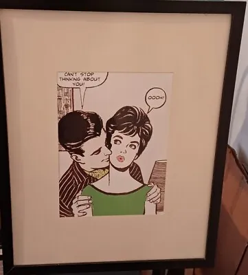 Retro Roy Newby Pop Art Framed Print Ikea 'Can't Stop Thinking About You'  • £69.99