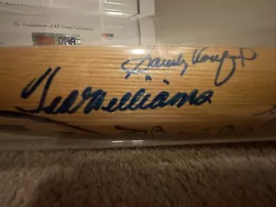 Ted Williams Willie Mays 31 Hall Of Fame Legends Signed Baseball Bat  PSA DNA • $2500