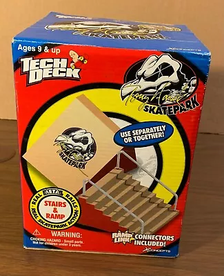 Tech Deck TONY HAWK - STAIRS & RAMP -SKATEPARK X-Concepts 1998 Metal Rails #3872 • $84.91