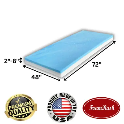 FoamRush Bunk (48  X 72 ) Cooling Gel Memory Foam RV Mattress Medium Firm USA • $270.99