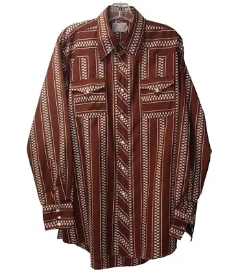 H Bar C Ranchwear Rockabilly Pearl Snap Shirt Men XL Western USA 16.5 /34 EUC  • $59.49