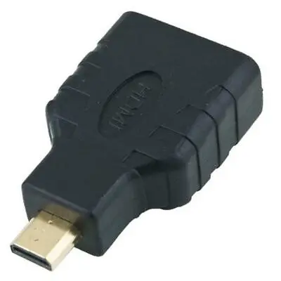 HDMI Female To Micro HDMI Type D Male Adapter Convertor In Gold Plated • £0.99