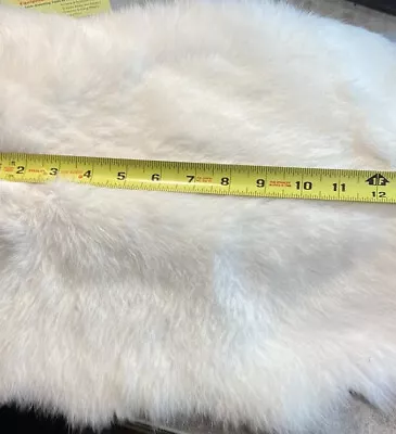 Rabbit Fur Pelt White/Off White Genuine Leather Soft Single Pelt # 1 Grade • $7