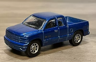 Maisto 1999 Chevrolet Silverado 1500 Blue Chevy Pickup Truck 1/64 Scale • $10.49