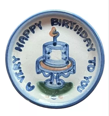 M.A. Hadley Pottery Coaster Plate Mini Dish Happy Birthday To You 4.6  • $22.95