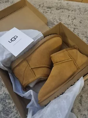 UGG Ultra Mini Chestnut Boots Size 4 (EU 37)Brand New With Box • £90