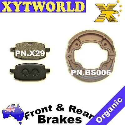 FRONT REAR Brake Pads Shoes For Yamaha YW 100 T Booster BW S Bee Wee 1996-2010 • $43.34