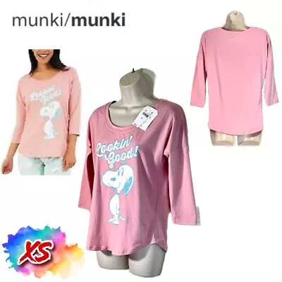 NWT Munki Munki Womens XS Snoopy Looking Good Pajama Top M02459 • $12.74