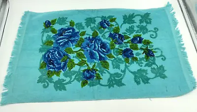 Vintage Turquoise Tastemaker Retro Flower Power Dish Towel 26  X 16  • $15